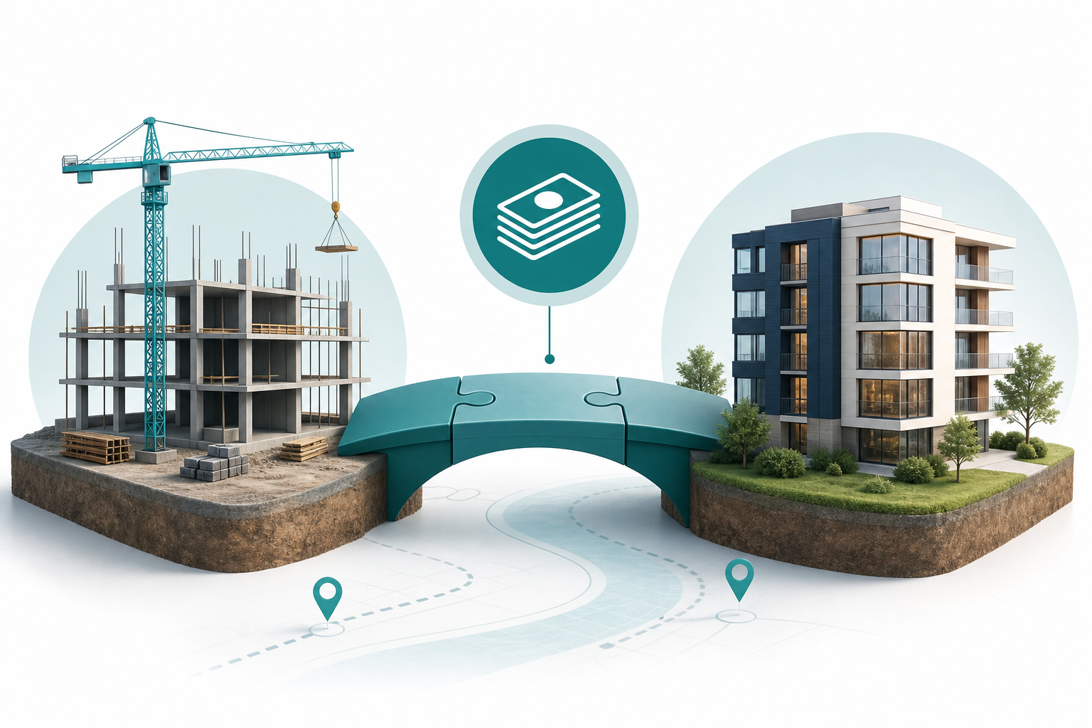 Construction bridge loan — building under construction